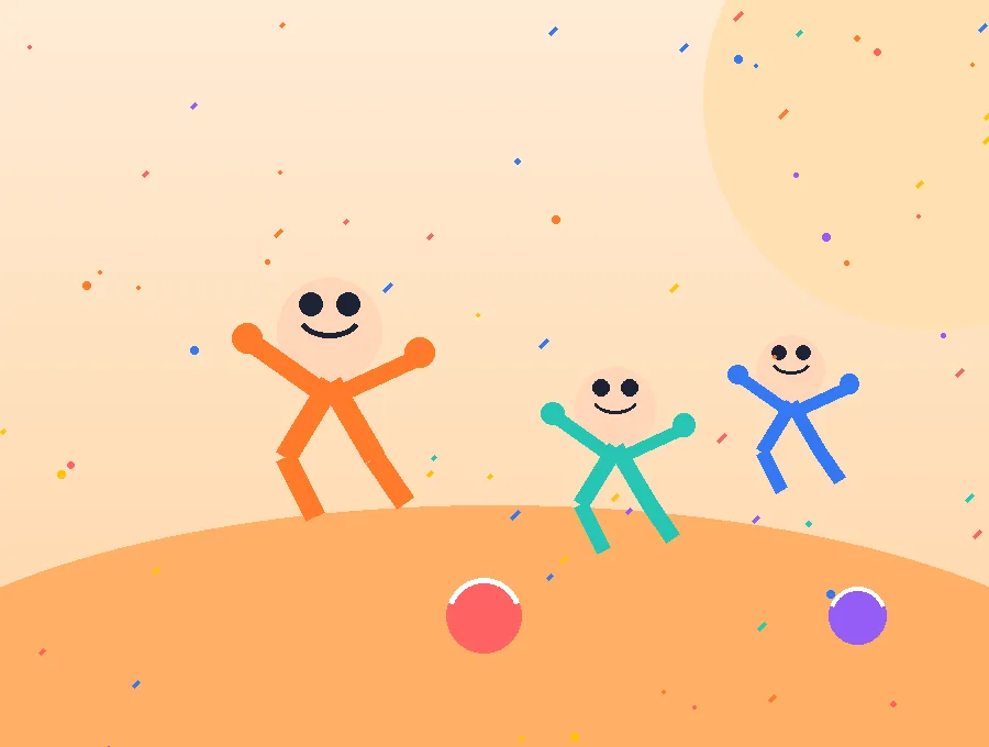 Дети весело занимаются фитнесом на уроке в школе